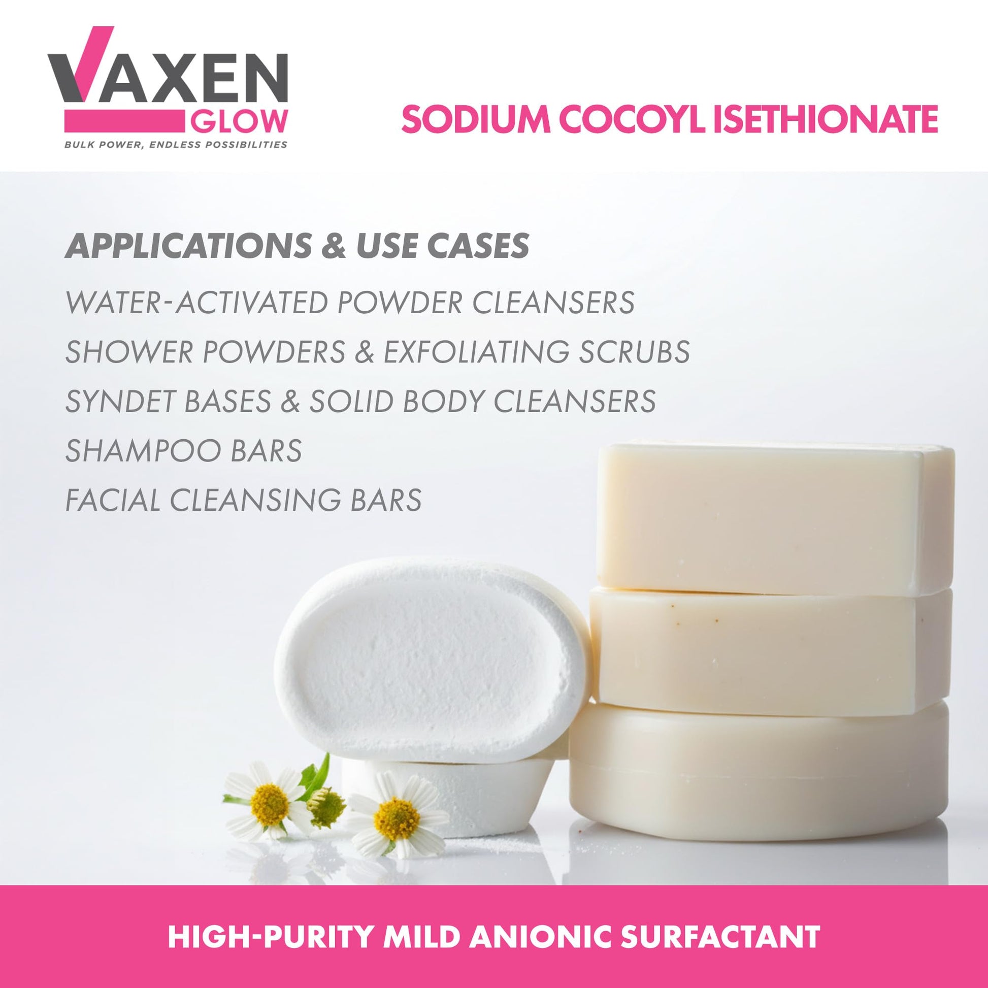VAXEN Sodium Cocoyl Isethionate (SCI) Powder 500g