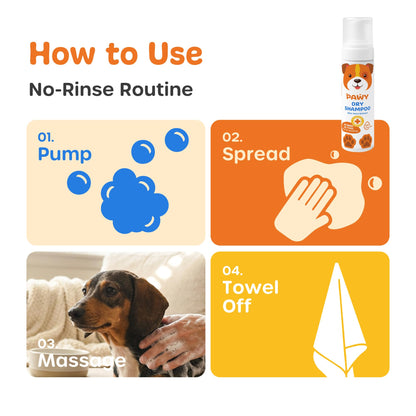 PAWY Dog Dry Shampoo Foam 200ml