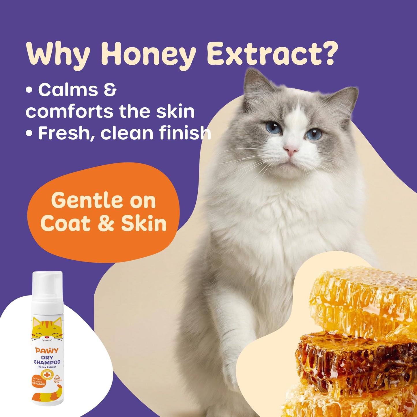 PAWY Cat Dry Shampoo Foam 200ml