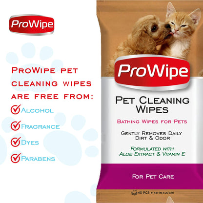 ProWipe Pet Wipes for Cats & Dogs