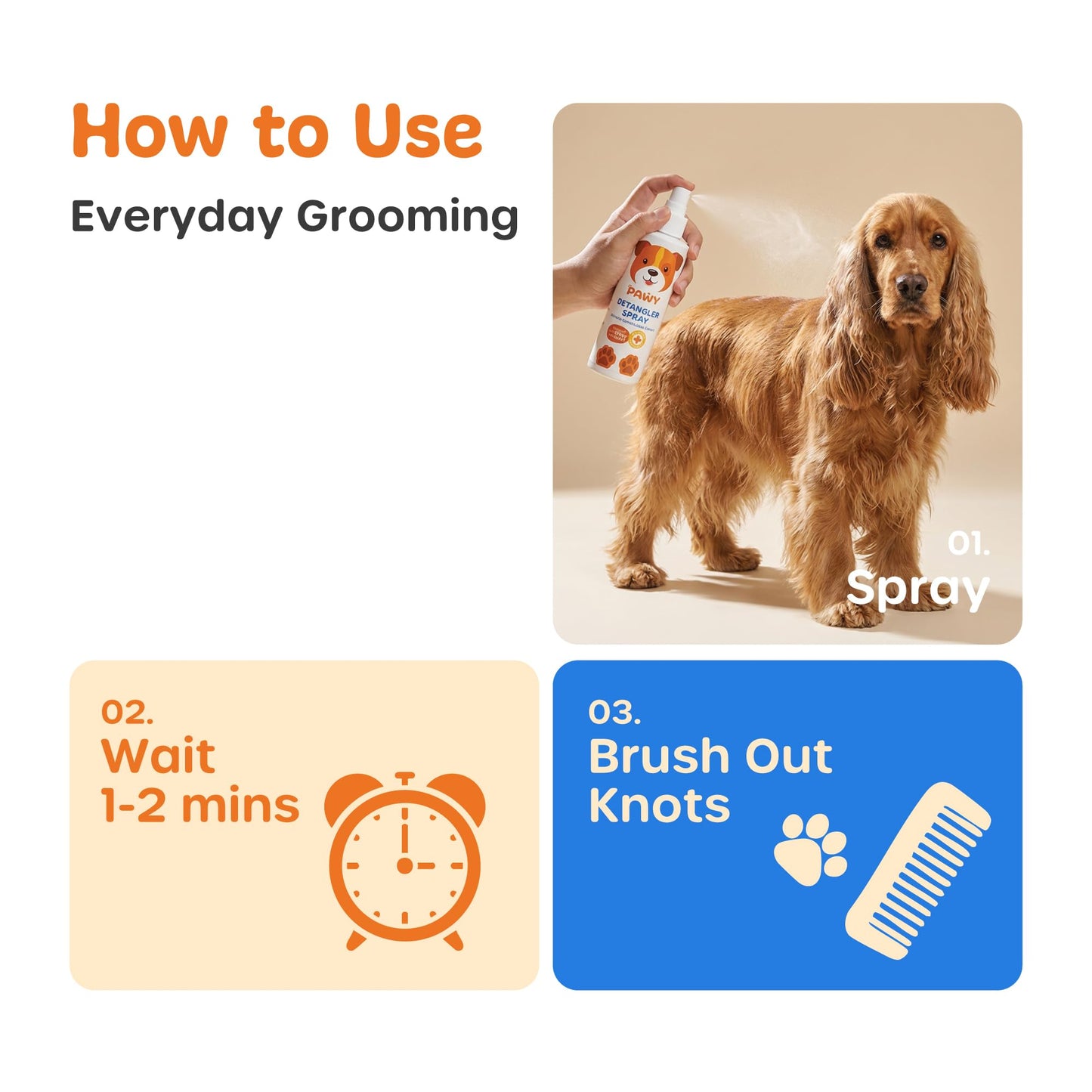 PAWY Dog Detangler Spray 135ml