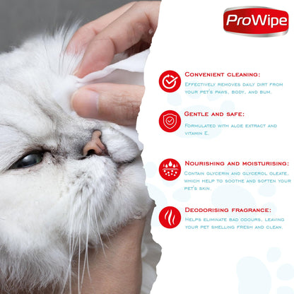 ProWipe Pet Wipes for Cats & Dogs