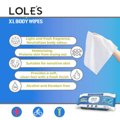 LOLE'S XL Body Wipes