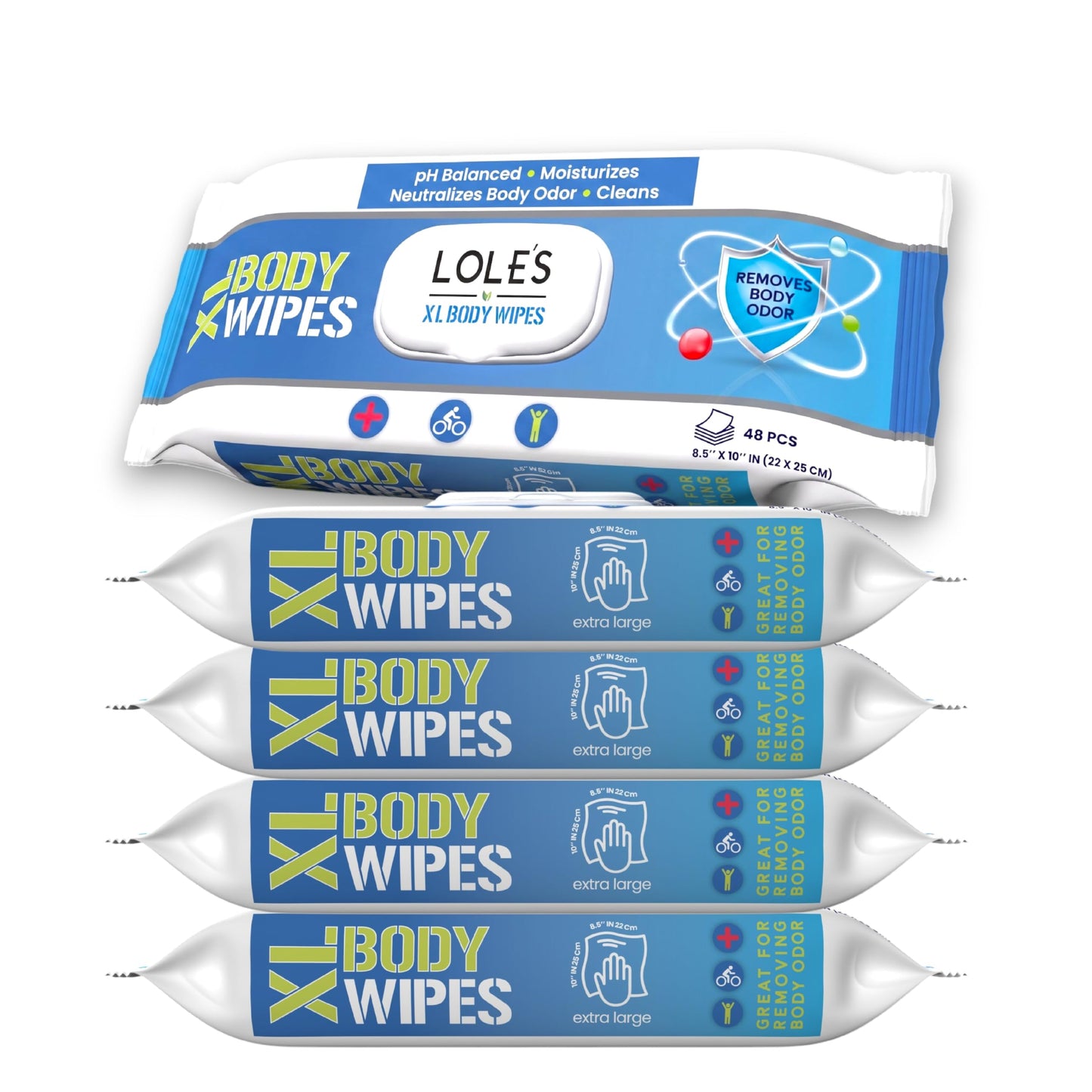 LOLE'S XL Body Wipes — 4 Pack