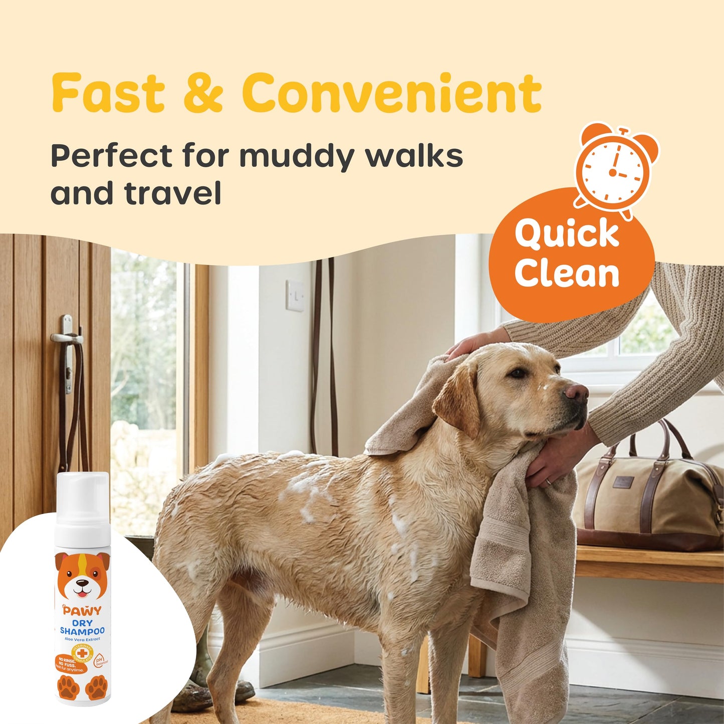 PAWY Dog Dry Shampoo Foam 200ml