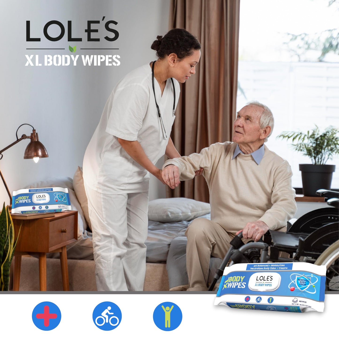 LOLE'S XL Body Wipes