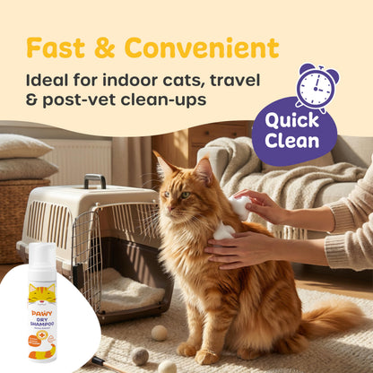 PAWY Cat Dry Shampoo Foam 200ml