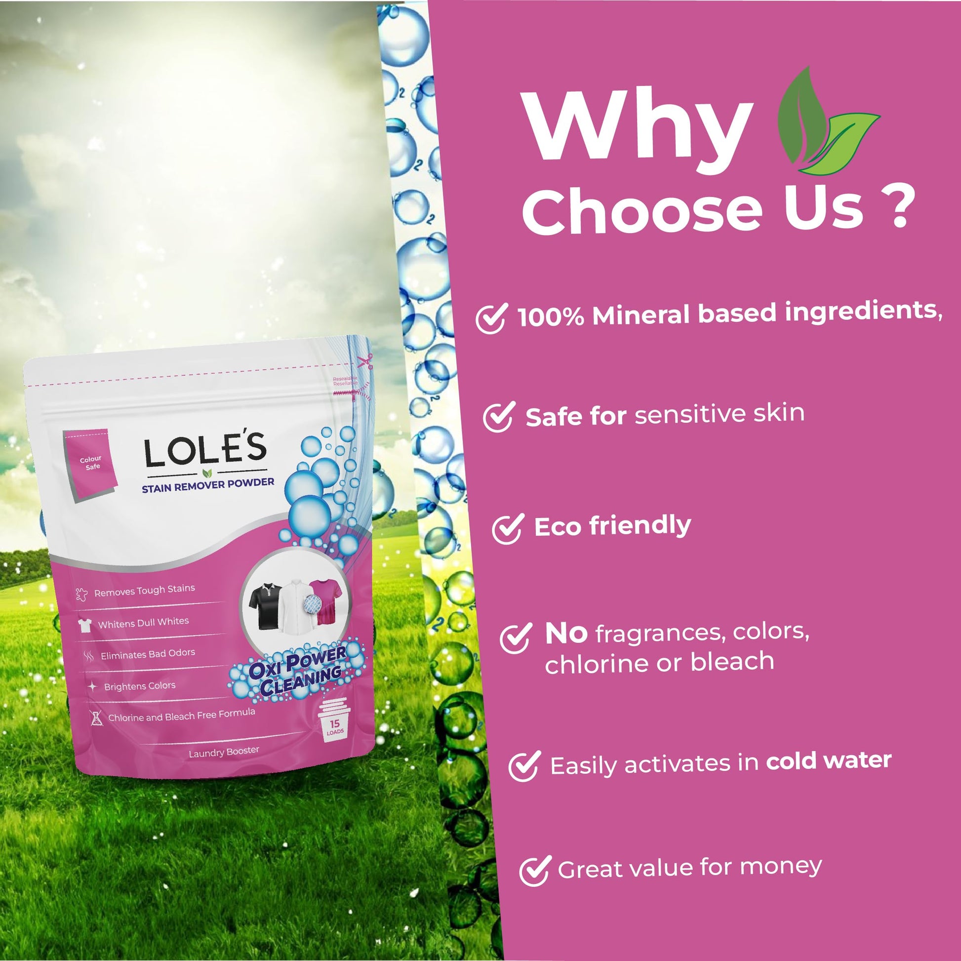 LOLE'S Stain Remover Powder 2 × 750g