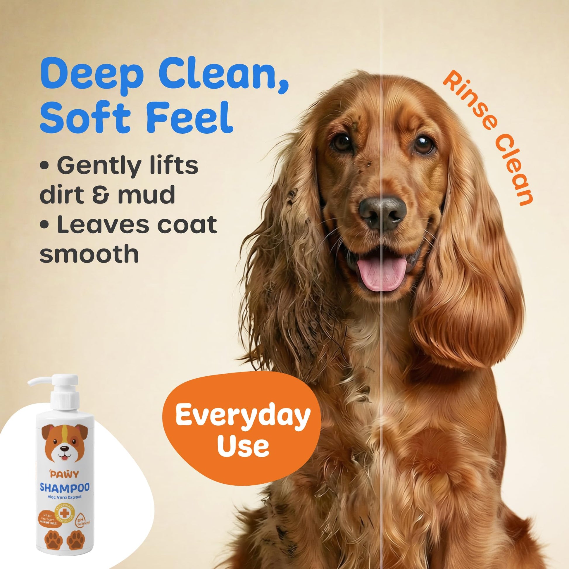 PAWY Dog Shampoo with Aloe Vera 500ml