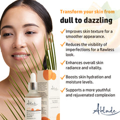 Ablude Skin Brightening Serum with Vitamin C & Niacinamide - Glow Serum for Men & Women - Skin Serum for Smooth, Firm & Youthful Complexion (30ml)