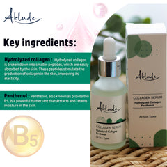 Ablude Collagen Serum - Anti Ageing Facial Serum - with Hydrolyzed Collagen & Panthenol (30ml)