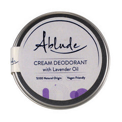 Ablude Cream Deodorant with Lavender Oil, 100% Natural Origin, Vegan Friendly, 50g