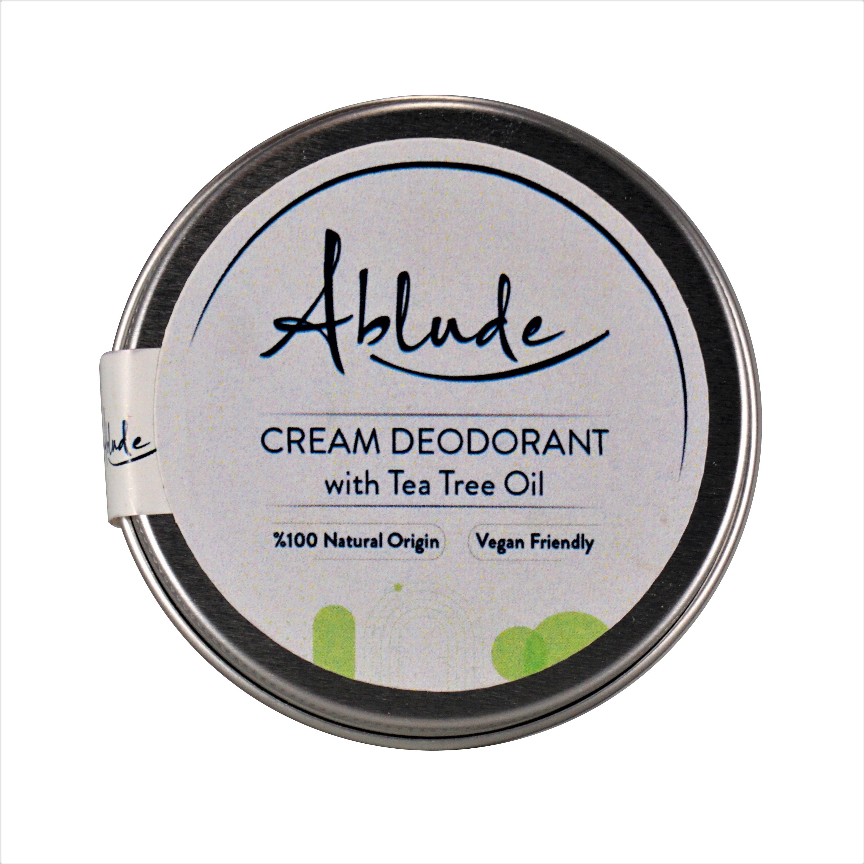 Ablude Cream Deodorant with Tea Tree Oil, 100% Natural Origin, Vegan Friendly, 50g