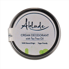 Ablude Cream Deodorant with Tea Tree Oil, 100% Natural Origin, Vegan Friendly, 50g