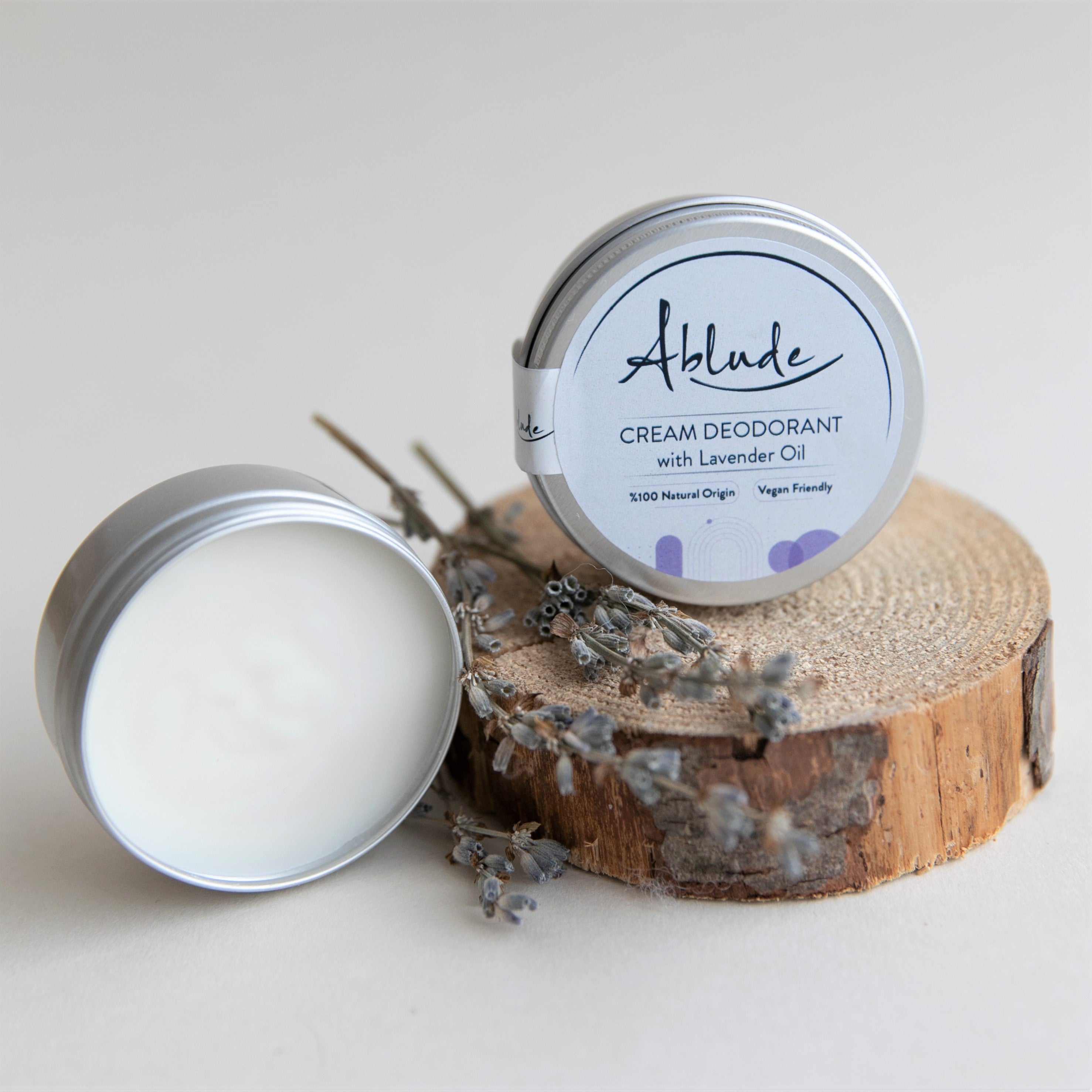 Ablude Cream Deodorant with Lavender Oil, 100% Natural Origin, Vegan Friendly, 50g
